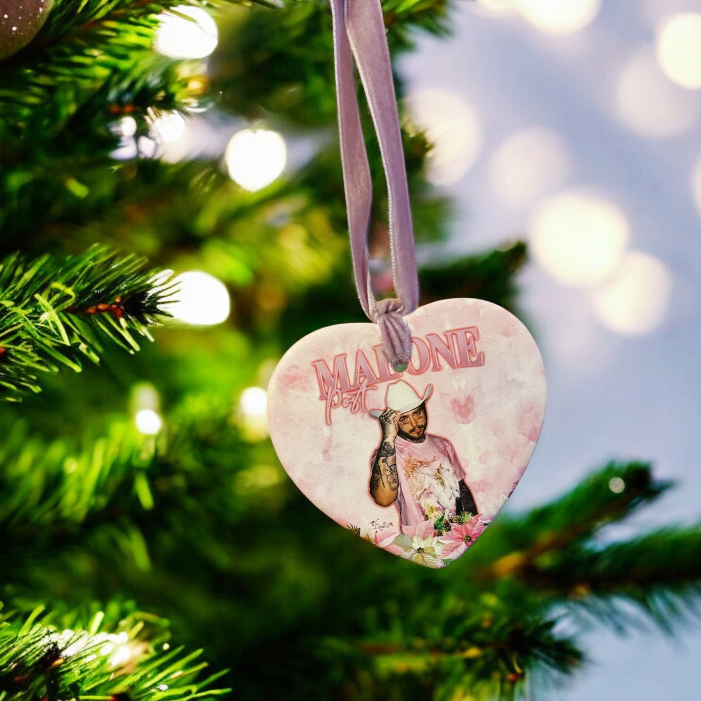 Post Malone Ceramic Tree Ornament