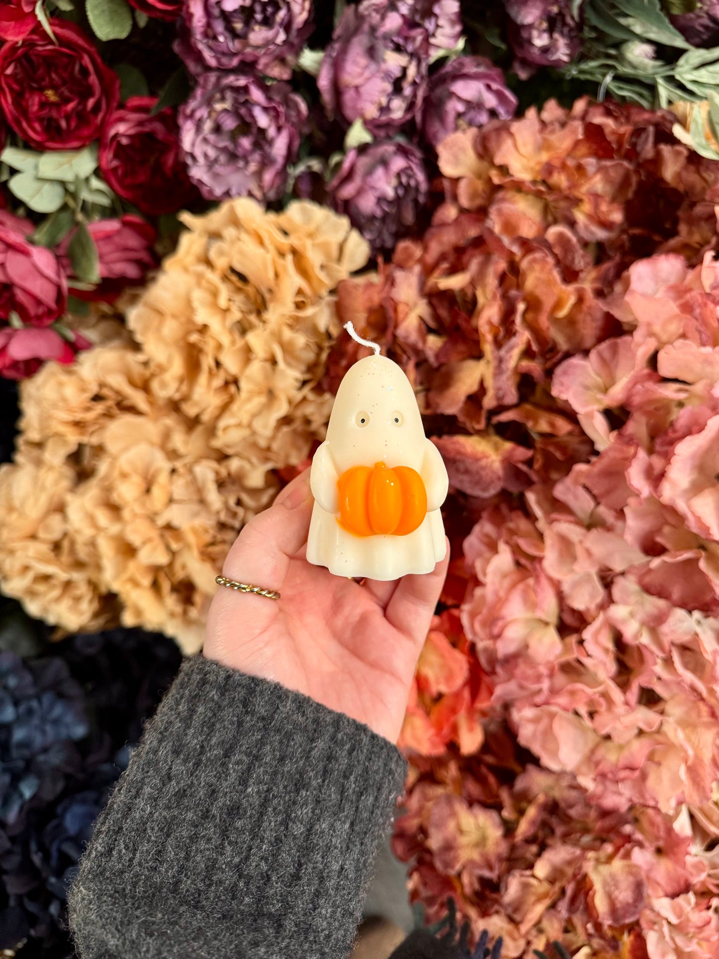 Ghost Pumpkin Candles