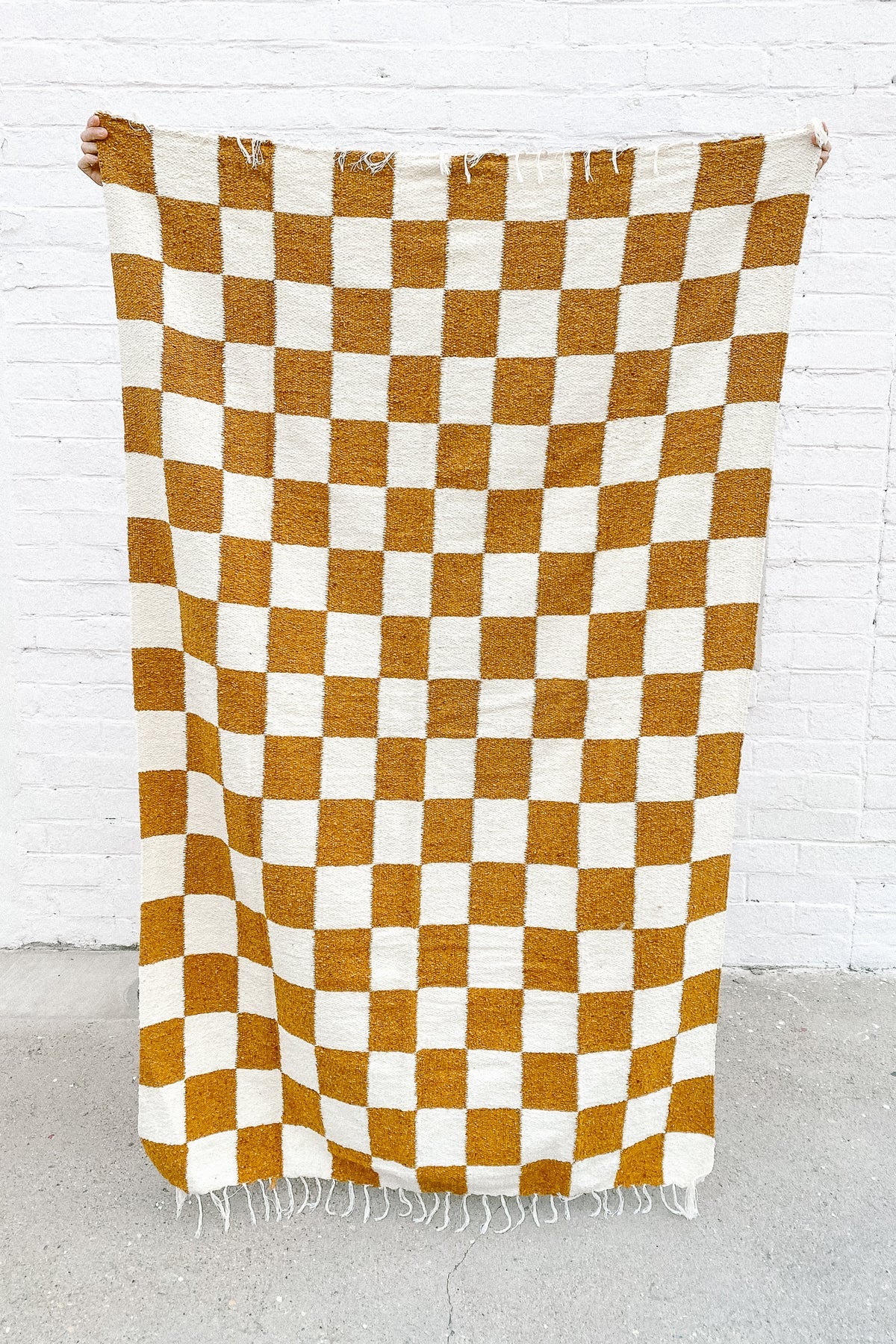 Recycled Checkerboard Throw/ Blanket