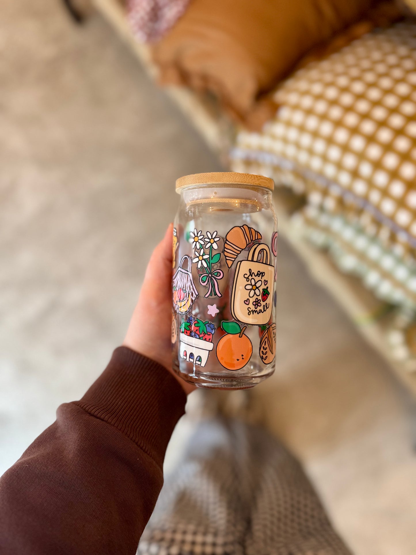 Shop Small Spring Market Iced Coffee Glass 16oz