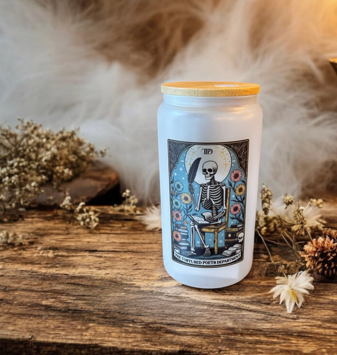Taylor Swift Tortured Poets Iced Coffee Glass 16oz