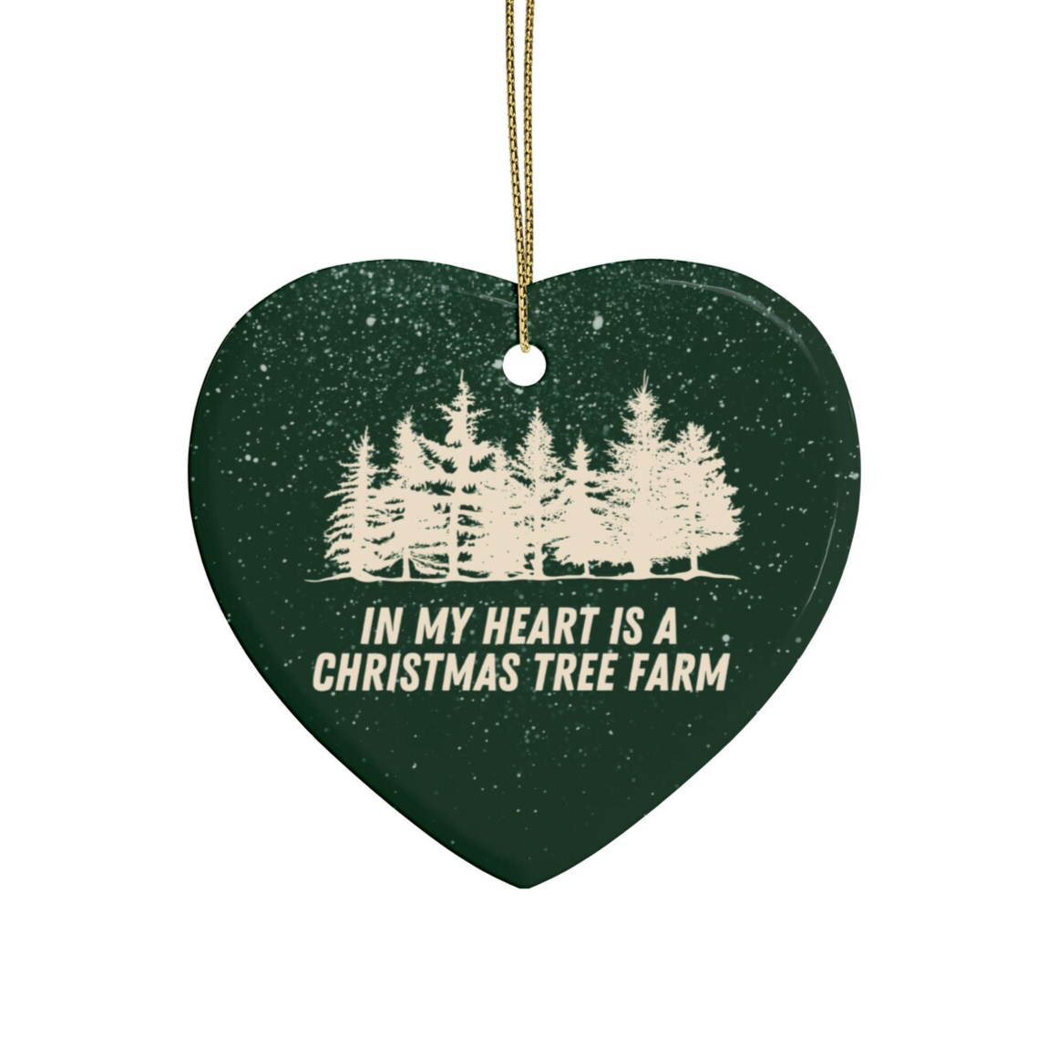 'Christmas Tree Farm' Heart Taylor Swift Ceramic Tree Ornament