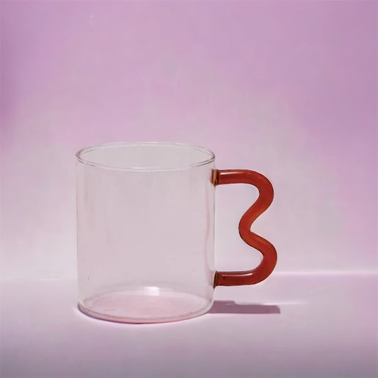 Rose + Red Glass Wiggle Mug
