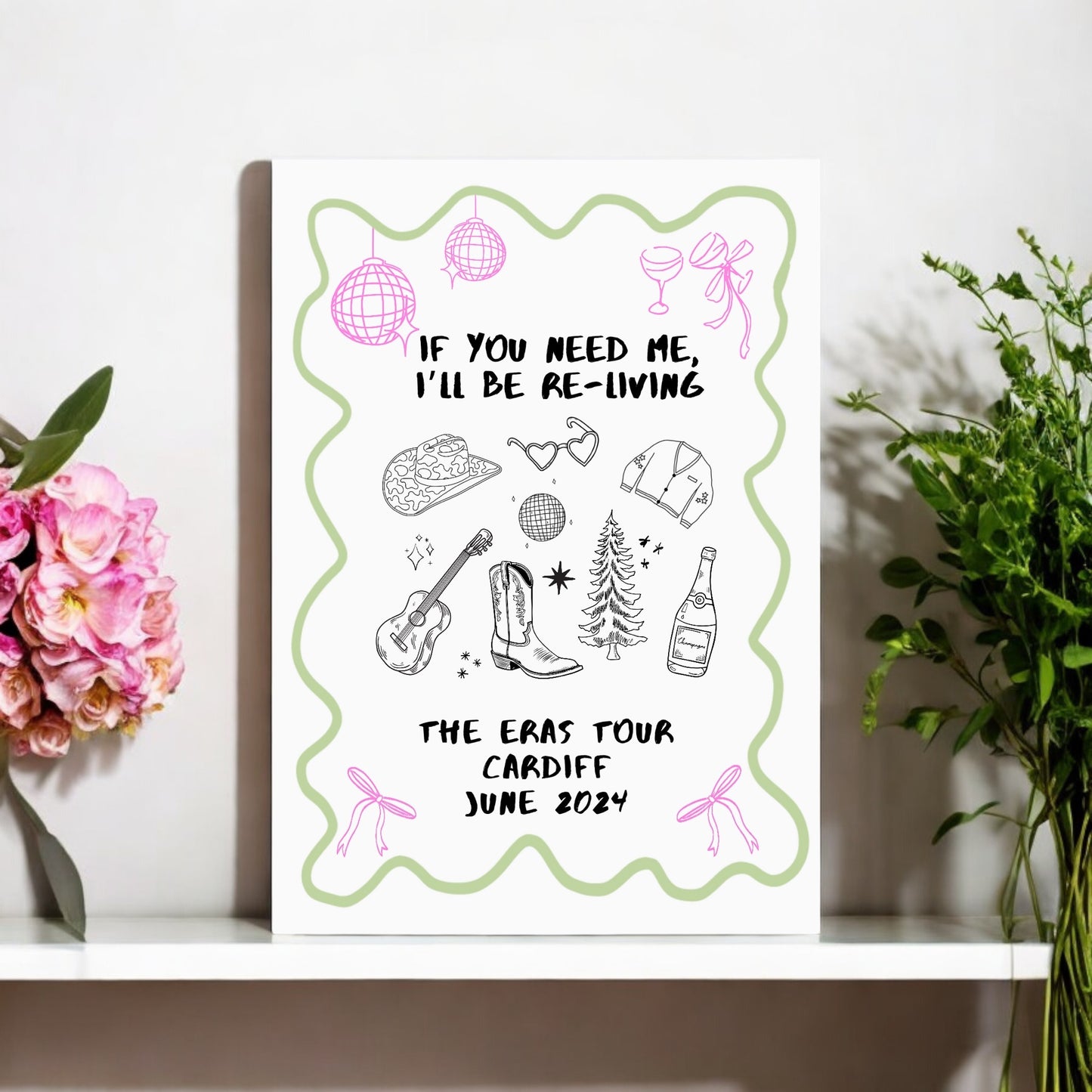 Taylor Swift Eras Tour A4 Art Print - Cardiff