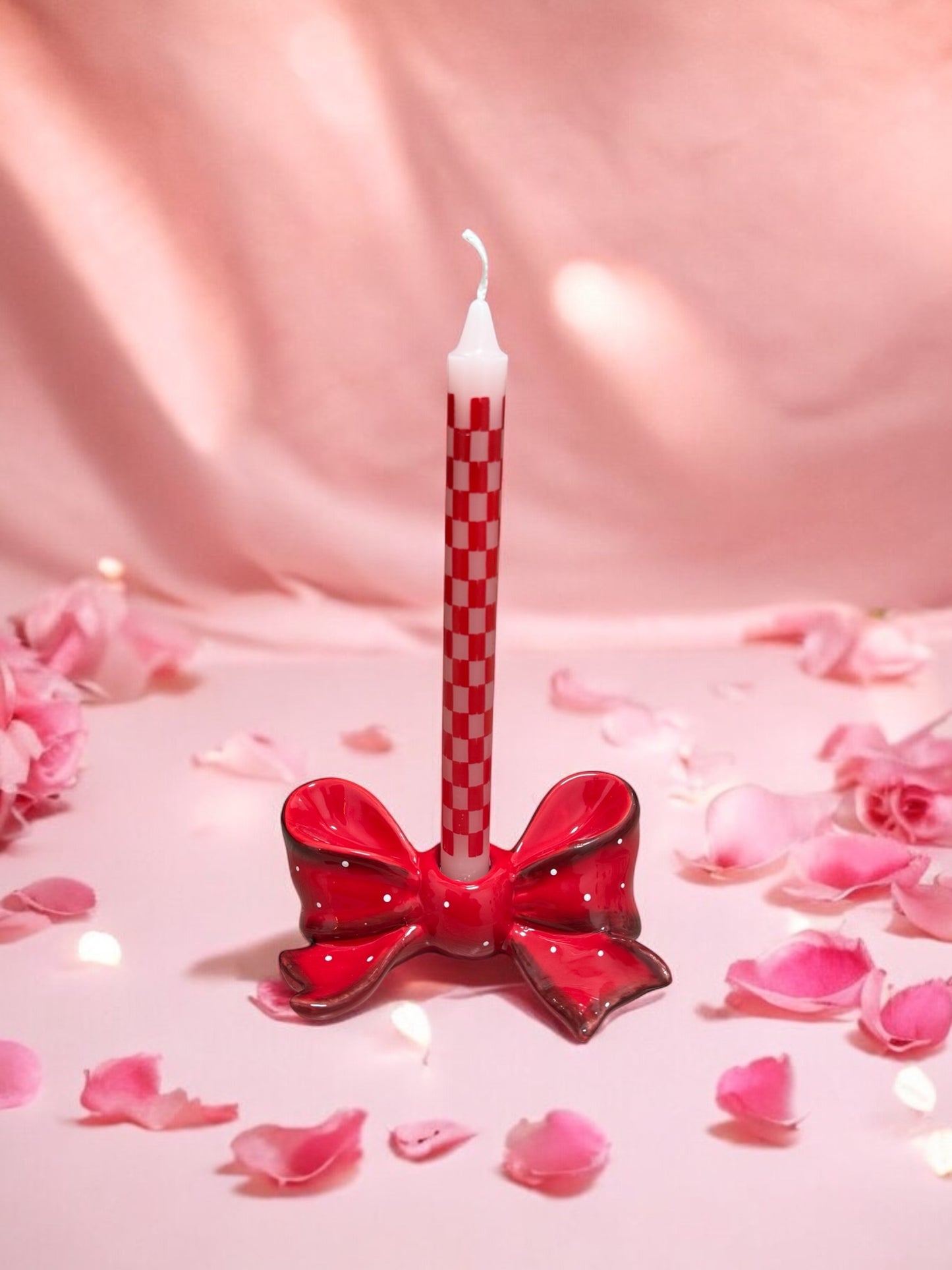 Ceramic Bow Candlestick Holder