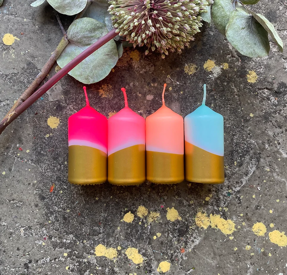 Dip Dye Candle Set in Warm Diamonds