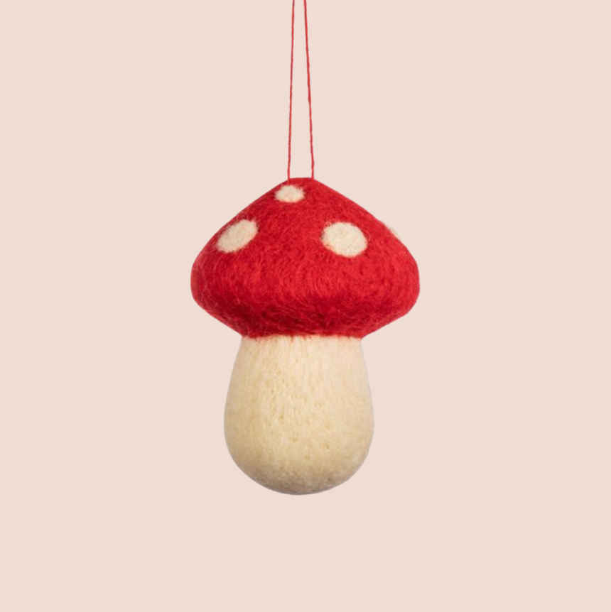 Felt Mushroom Tree Decoration