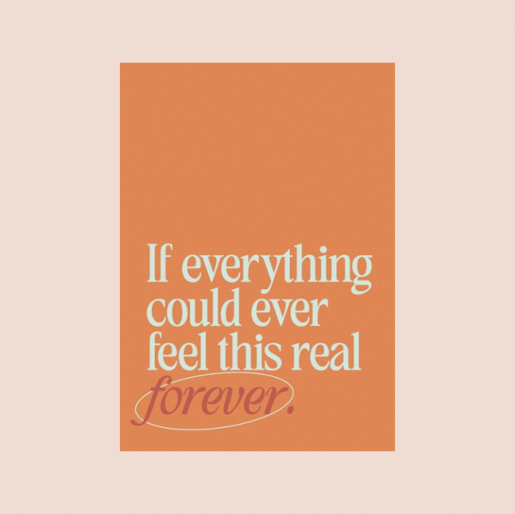 Everlong Foo Fighters A4 Typography Wall Print