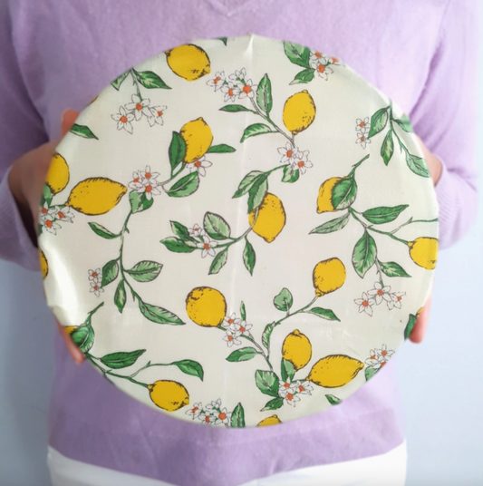 Cherry & Lemon Print Wax Wraps (2 pack)