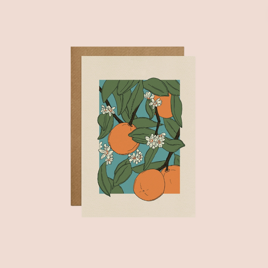Orange Tree Blossom Card