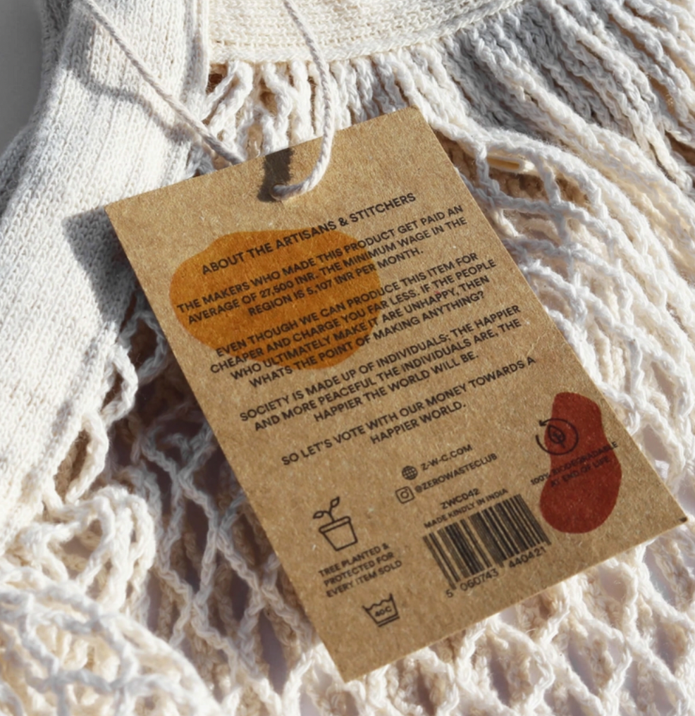 Organic Mesh Shopper Bag in Olive