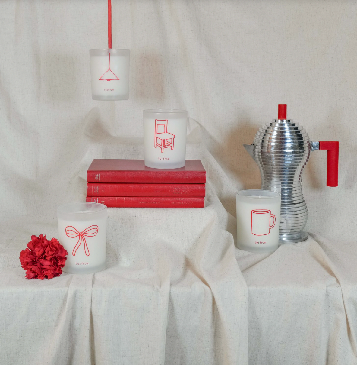 Bow Peach & Rosemary Candle