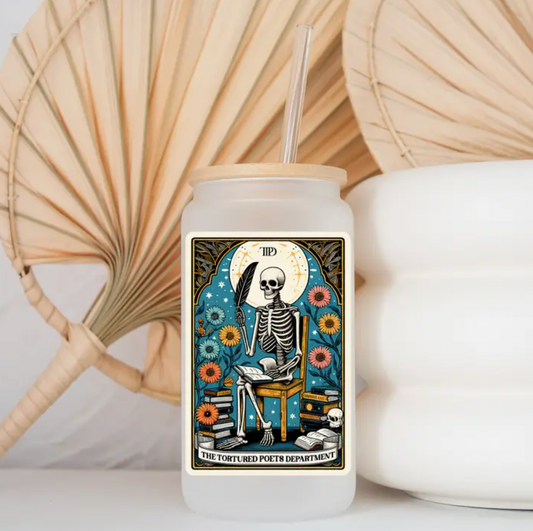 Taylor Swift Tortured Poets Iced Coffee Glass 16oz