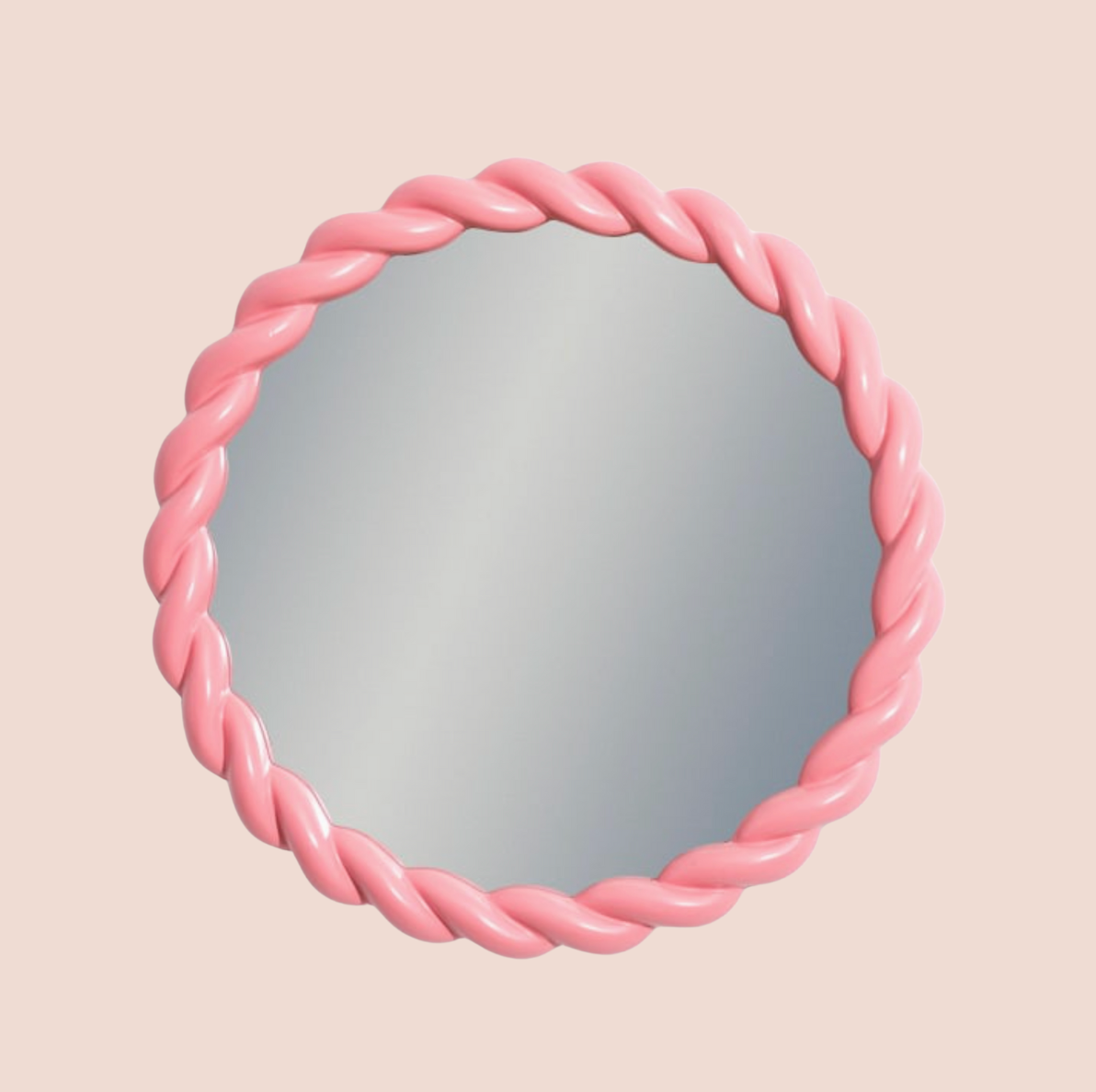 Pink Braided Wall Mirror