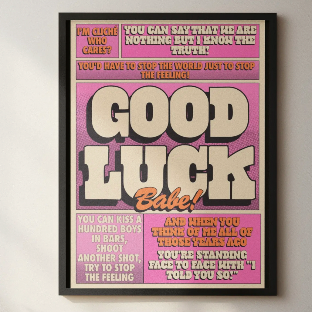Chappell Roan Good Luck Babe A4 Print
