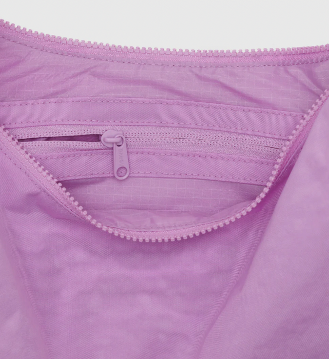 BAGGU Medium Crescent Bag in Pink Peony