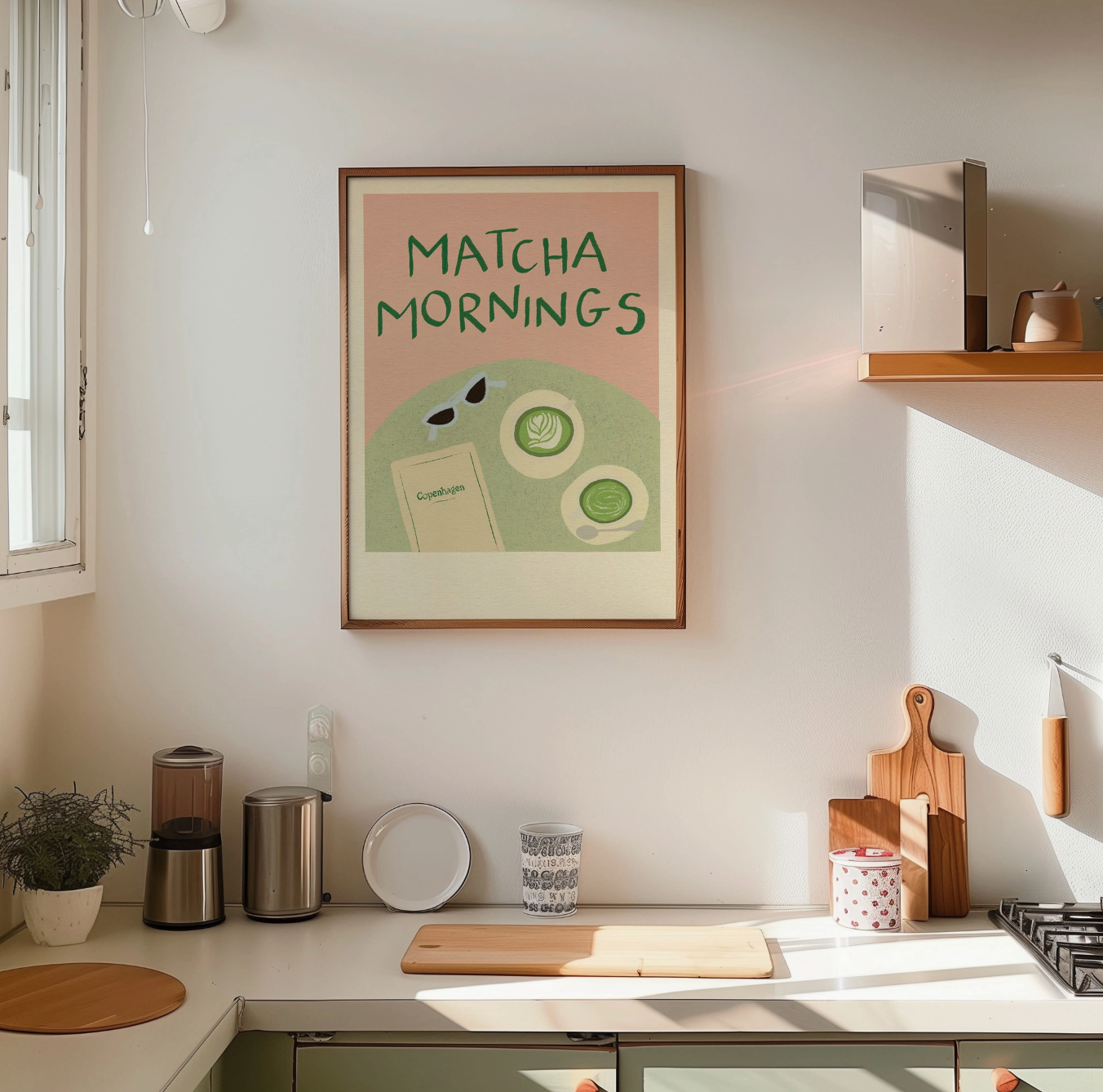 Matcha Mornings A4 Print
