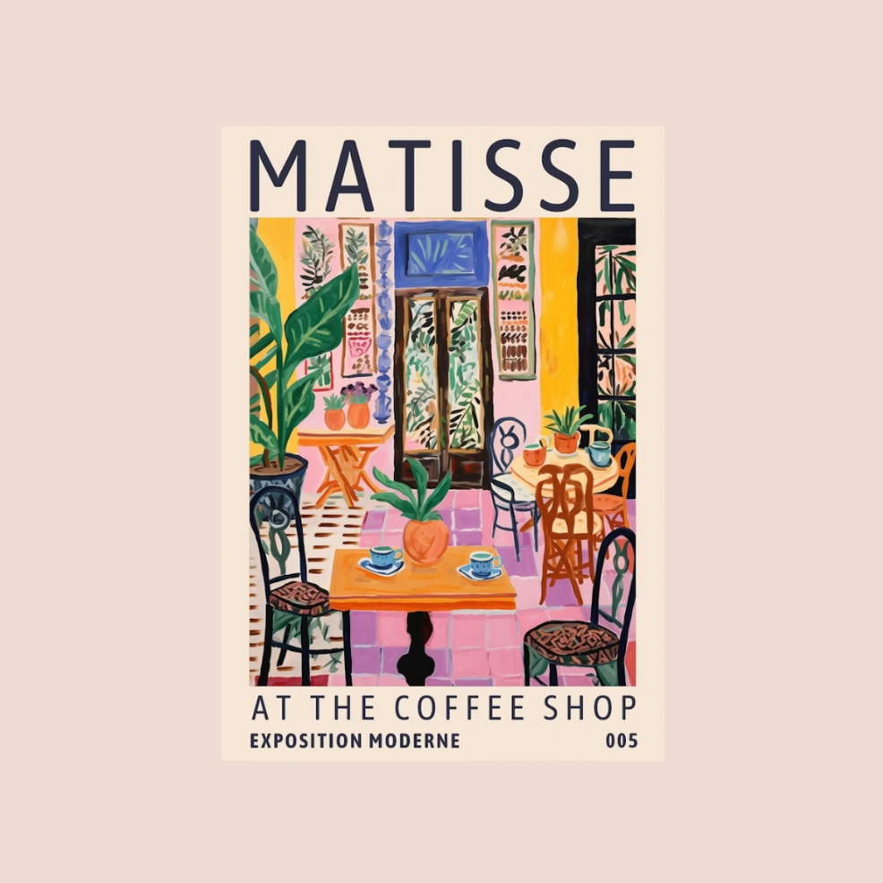 At The Coffee Shop Matisse A3 Print