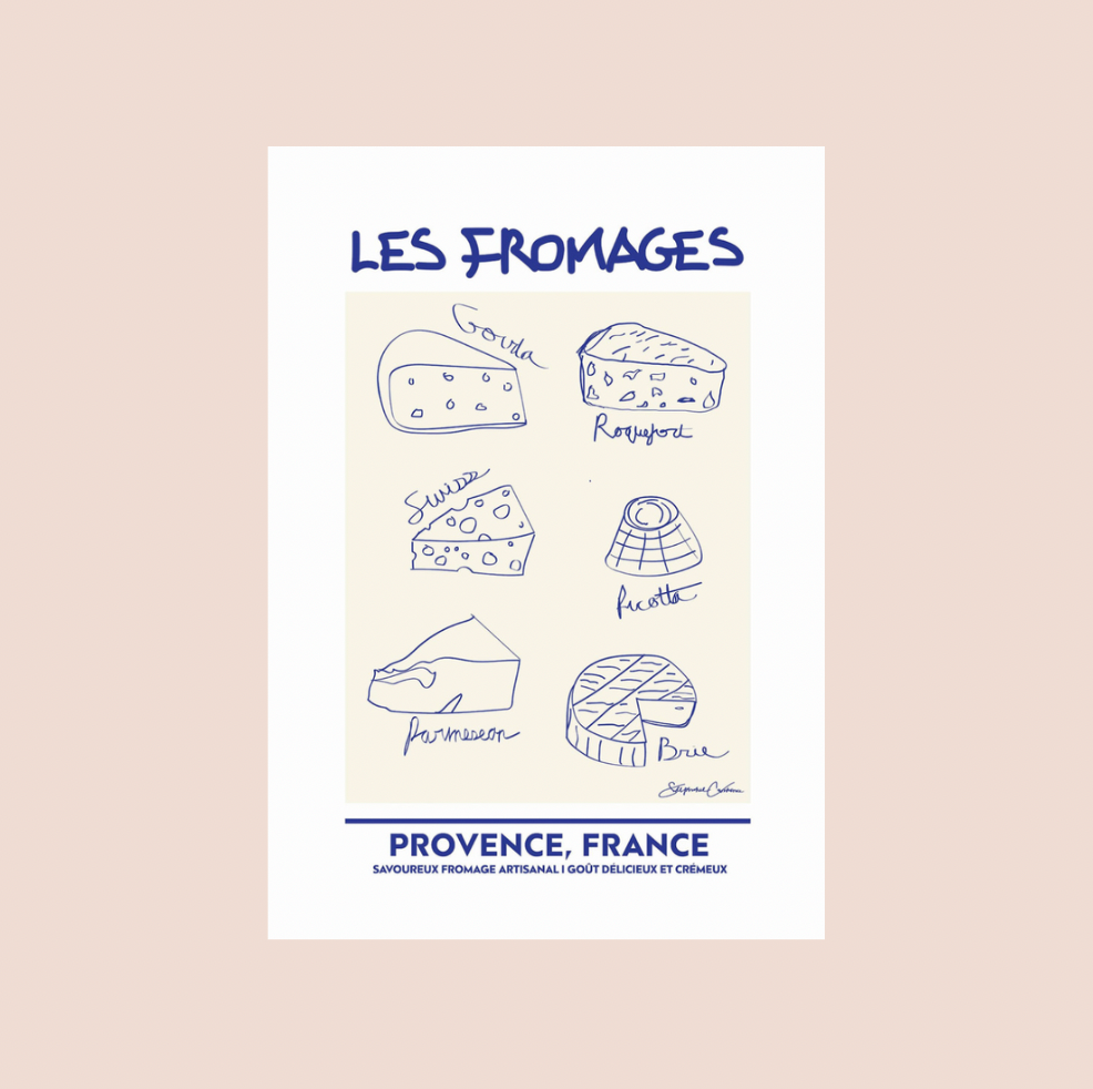 Les Fromages A3 Print