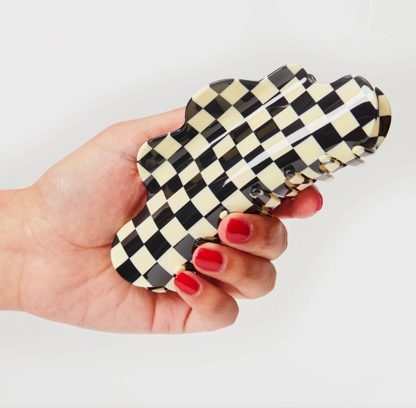 CHUNKS Nimbus Hair Claw in Black & White Checkered