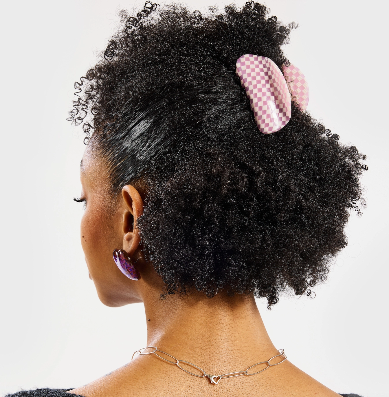 CHUNKS Juno Hair Claw in Strawberry Shortcake Check
