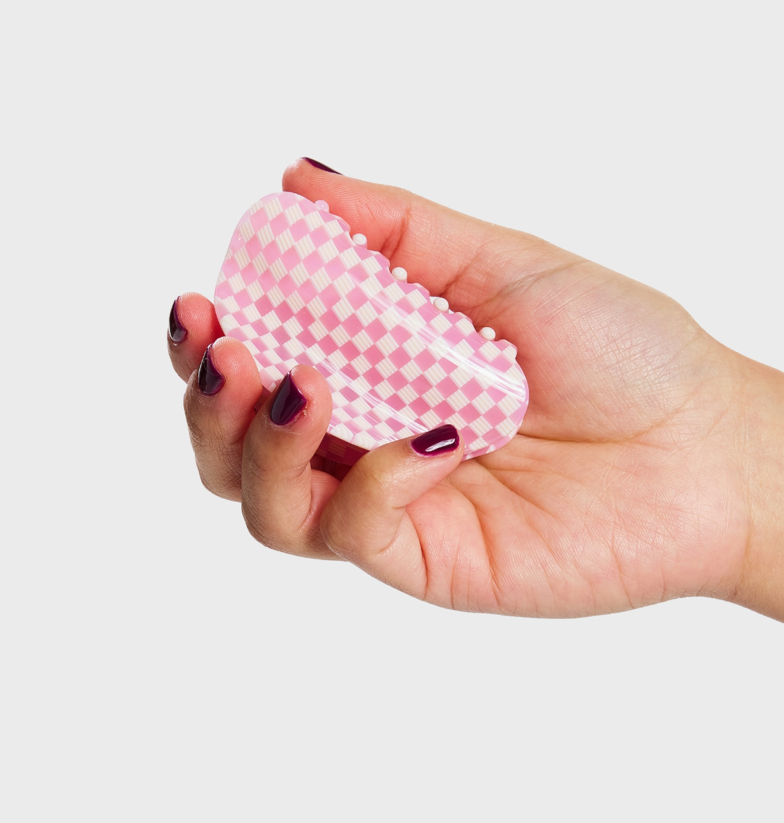 CHUNKS Juno Hair Claw in Strawberry Shortcake Check