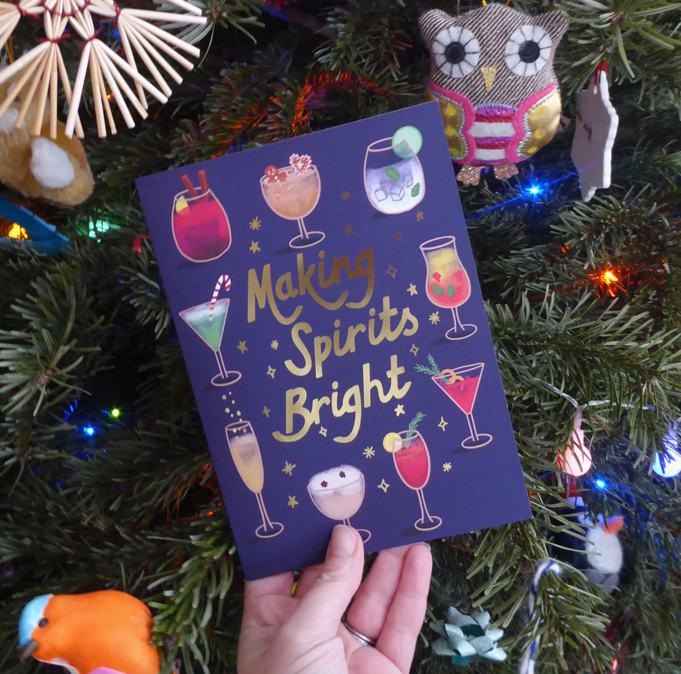 Making Spirits Bright Christmas Card