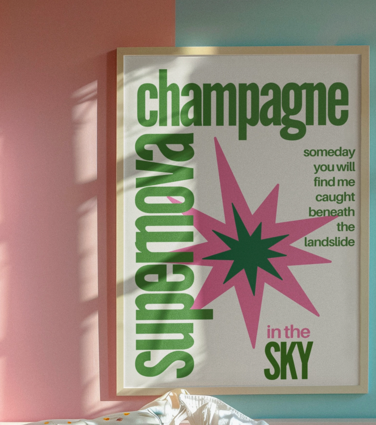 Champagne Supernova Oasis A4 Print
