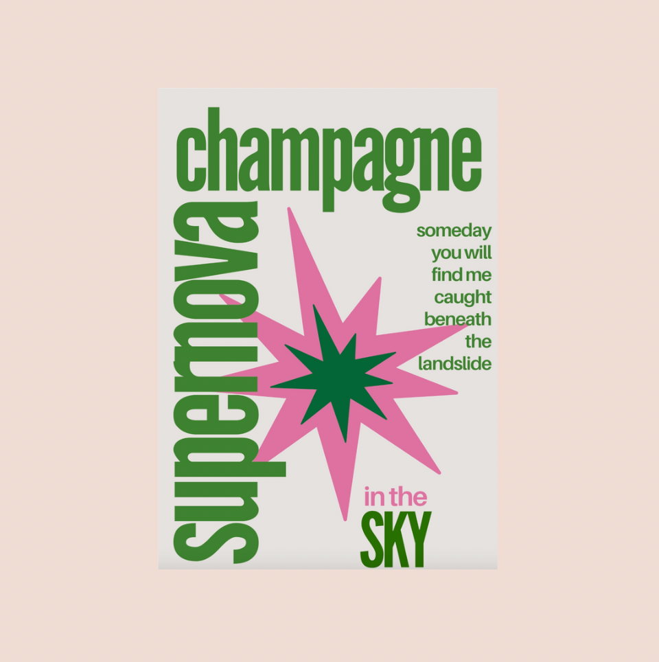 Champagne Supernova Oasis A4 Print