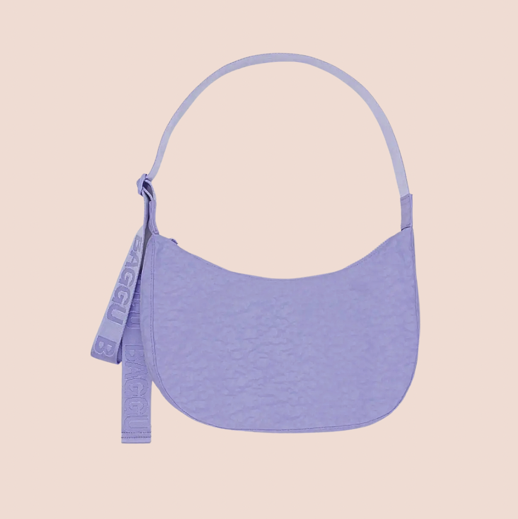 BAGGU Medium Crescent Bag in Wisteria