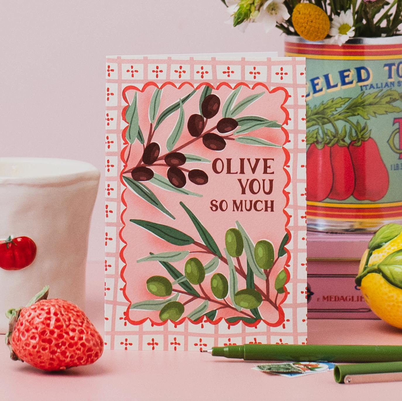 Olive You So Much Card