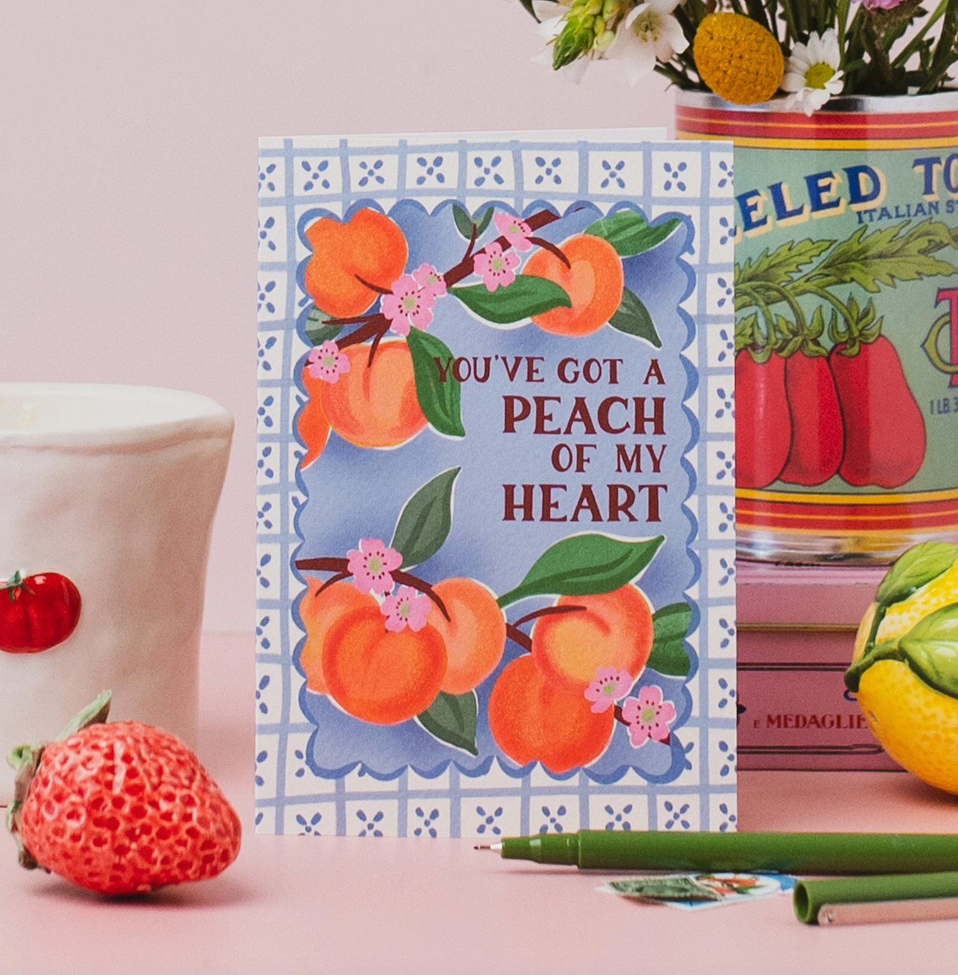 Peach Of My Heart Card