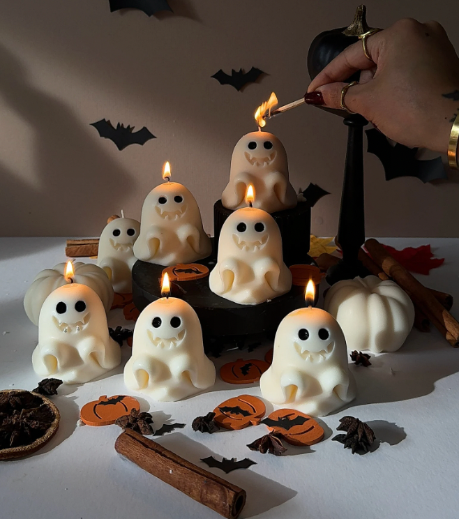 Cheeky Handmade Ghost Candle