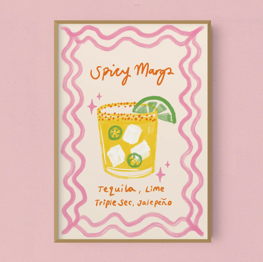 Spicy Margs Cocktail A4 Print