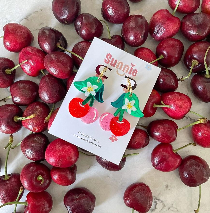 Cherry Handmade Earrings