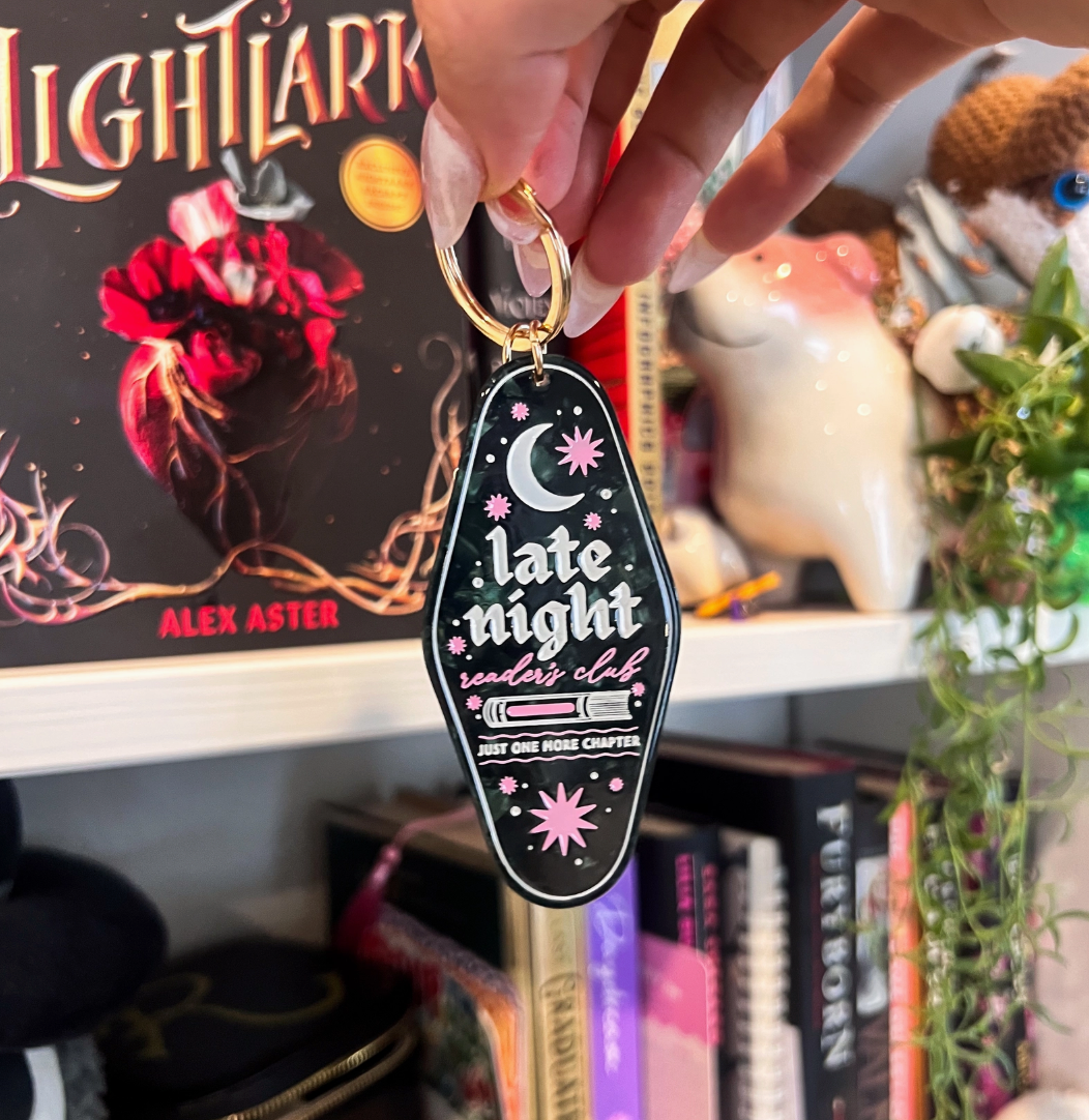 Late Night Readers Motel Keyring