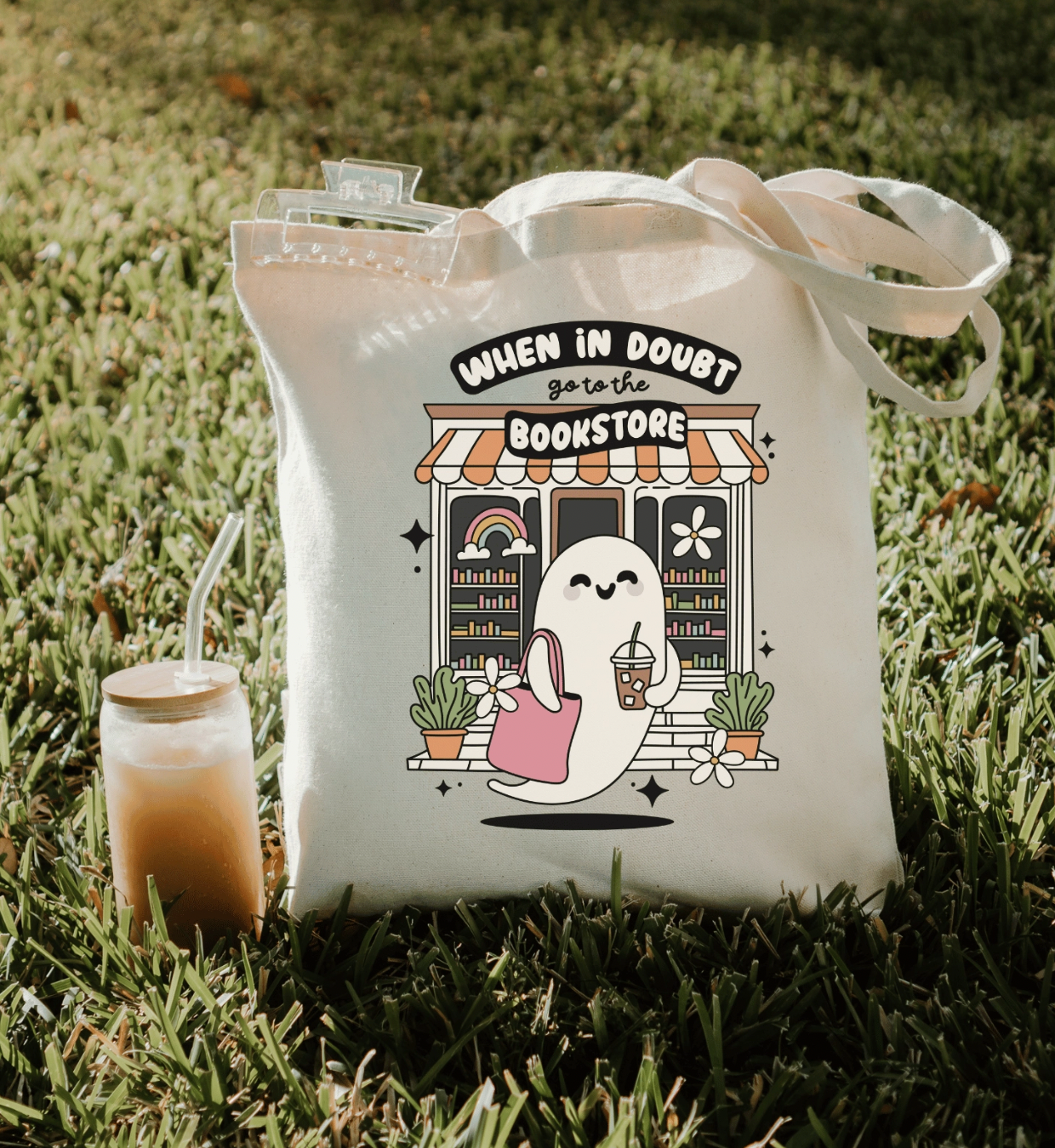 The Bookstore - Large Bookish Tote Bag