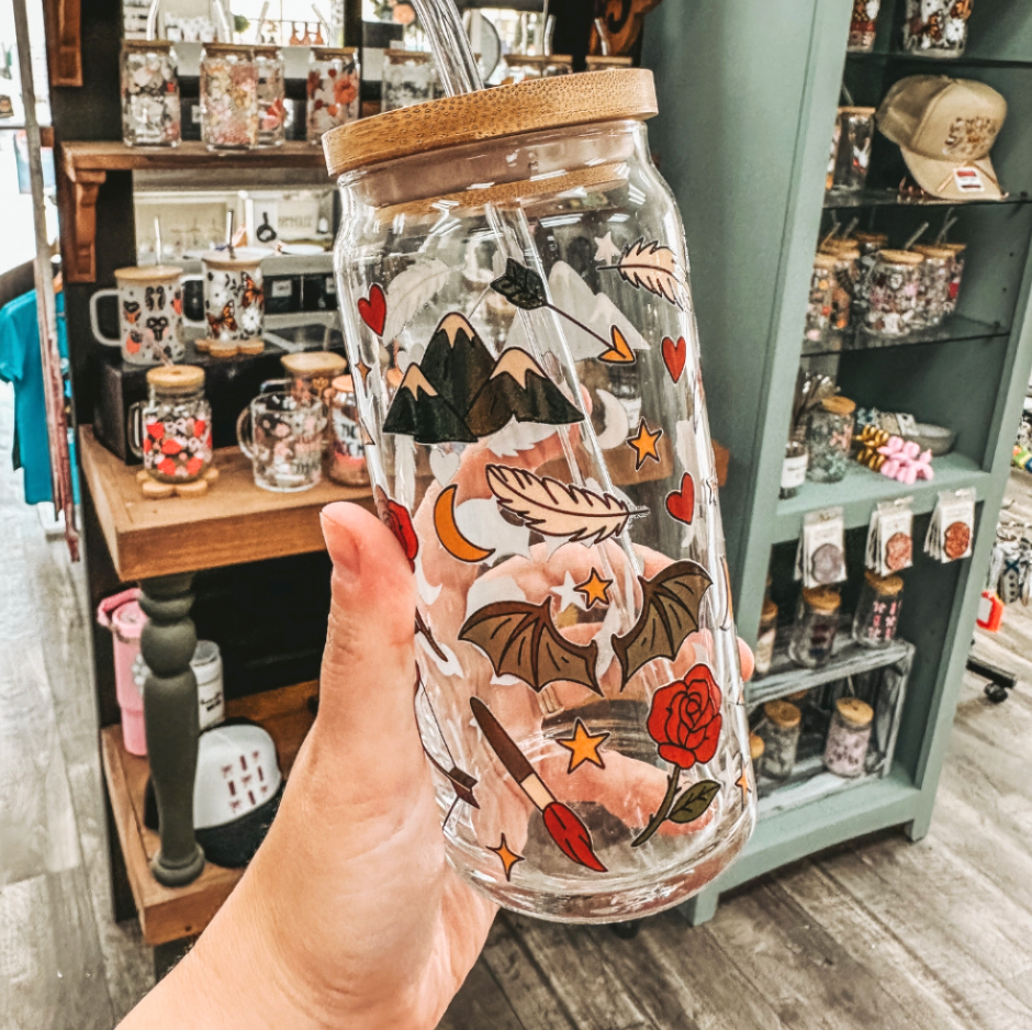 ACOTAR Icons Iced Coffee Glass 16oz