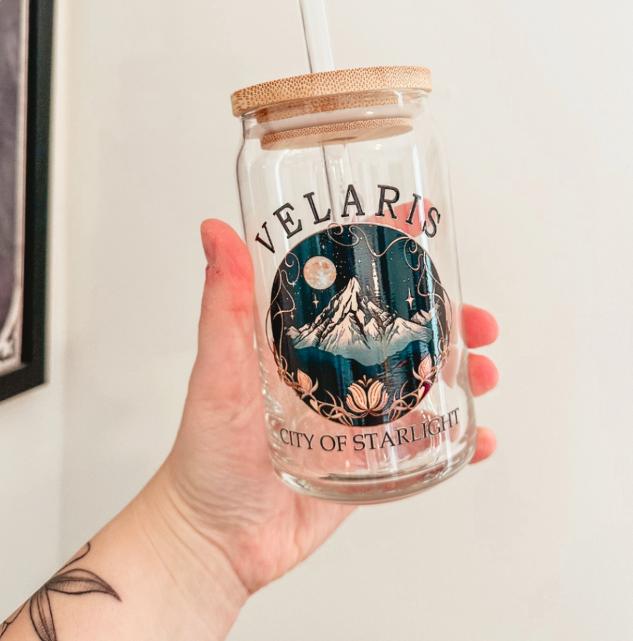 ACOTAR Velaris City Of Starlight Iced Coffee Glass 16oz