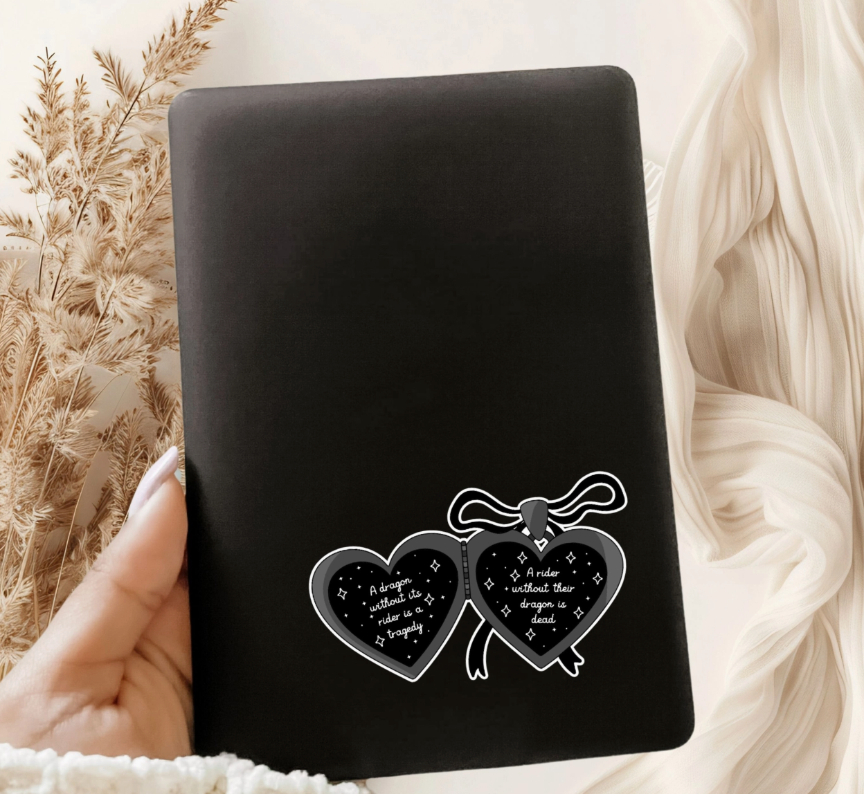 Fourth Wing Heart Locket Sticker