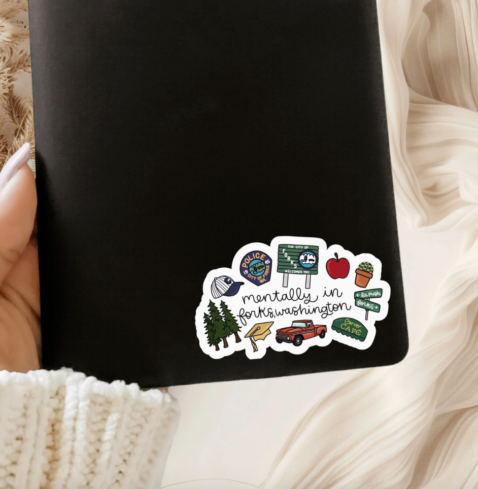 Mentally In Forks Sticker