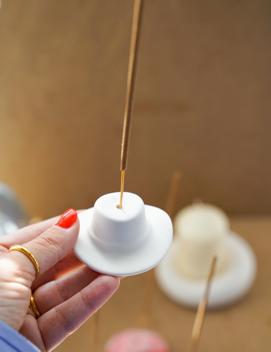 Handmade Cowboy Hat Incense Stick Holder