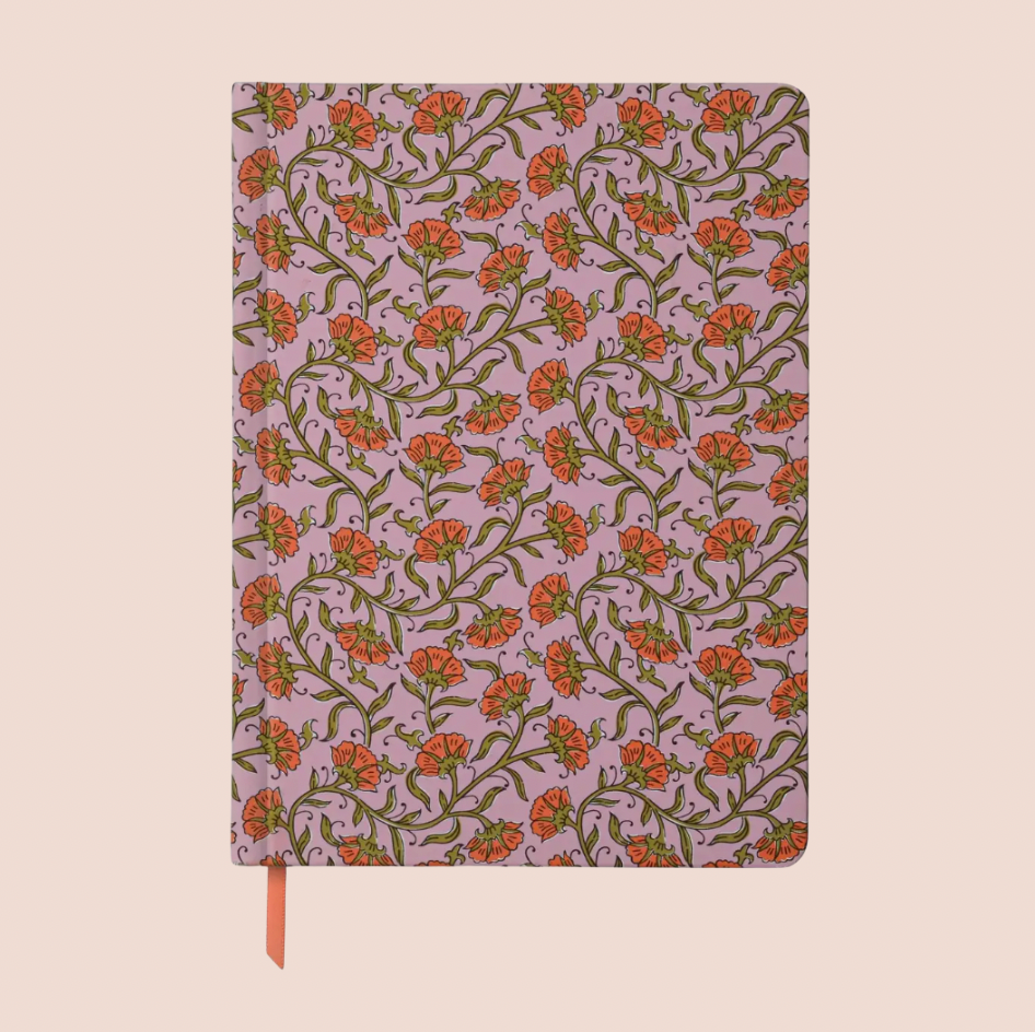 Jumbo Soft Touch Journal - Pink Vintage Floral