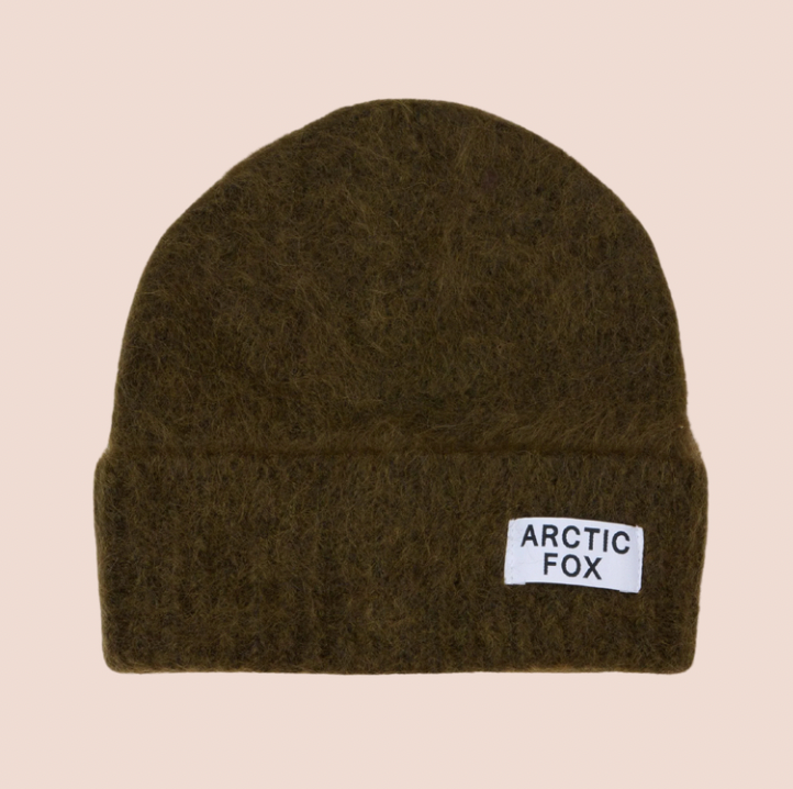 The Mohair Beanie - Khaki Green