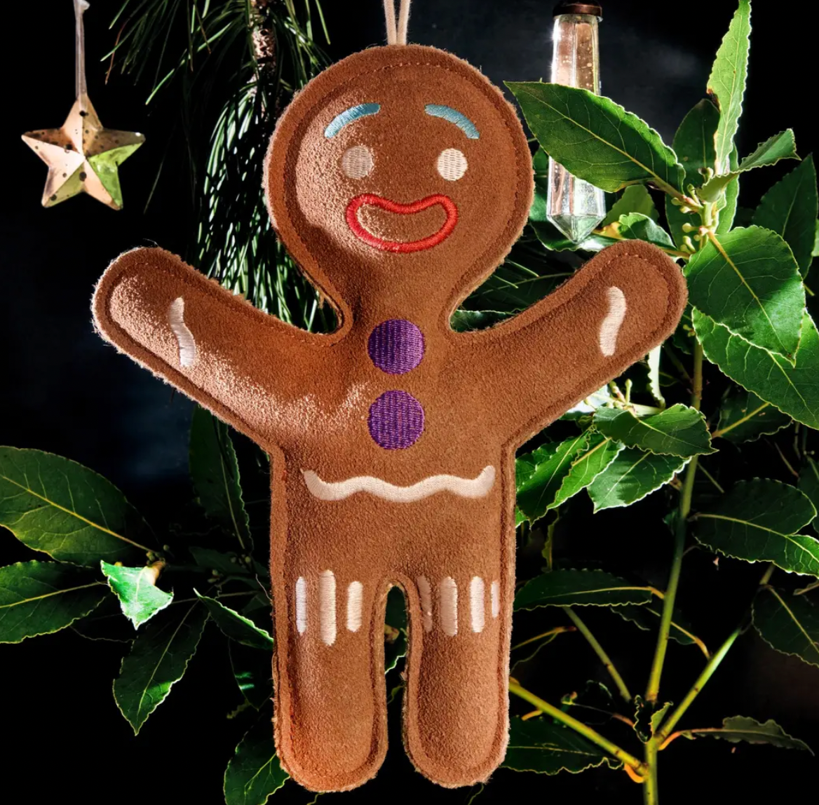 Gingerbread Man Dog Toy