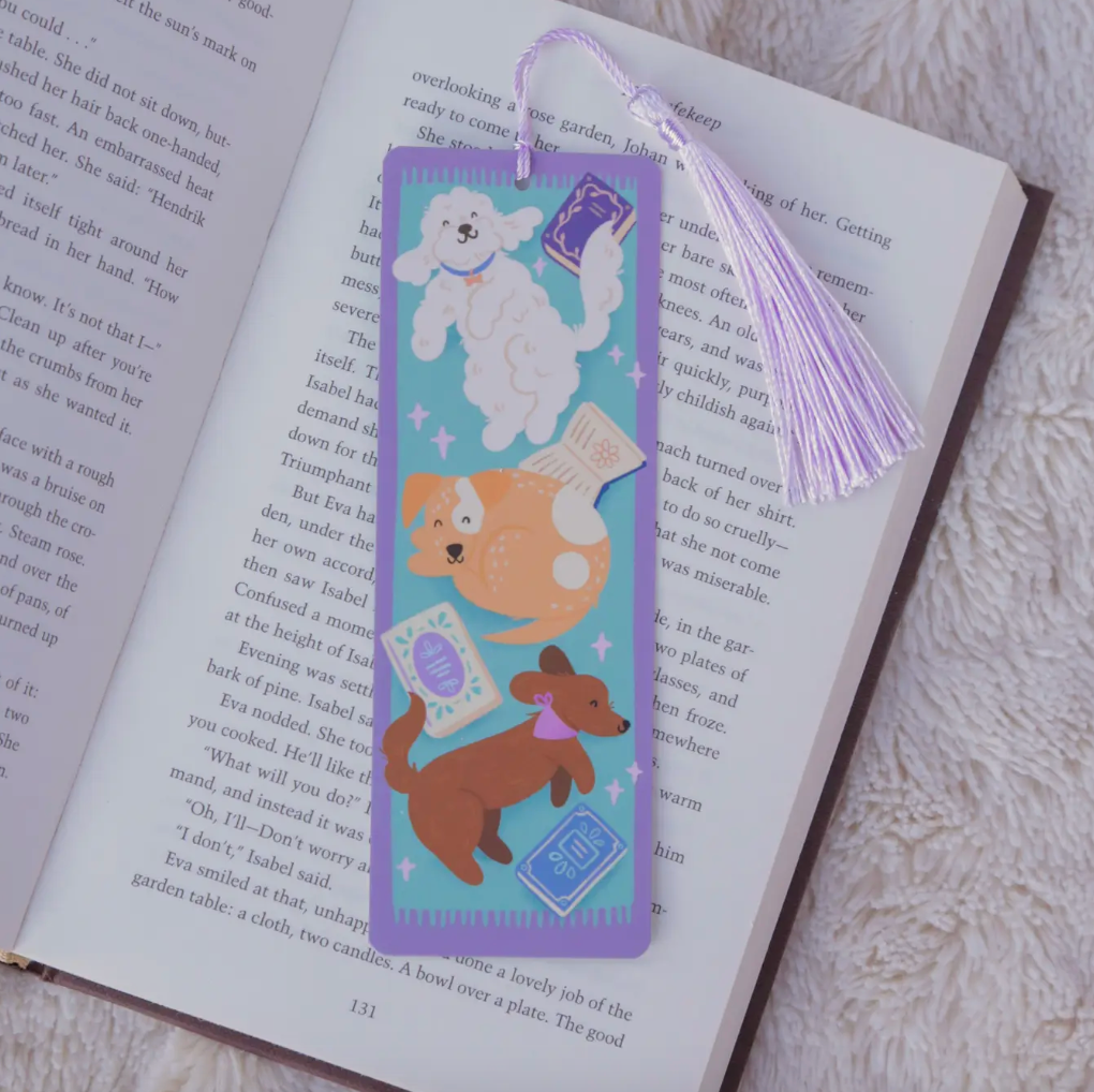 Cosy Dogs Tassel Bookmark