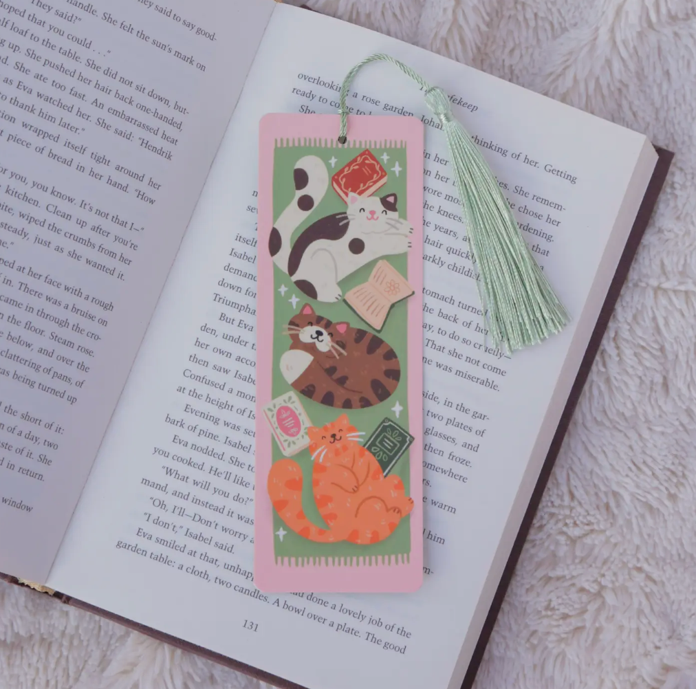 Cosy Cats Tassel Bookmark