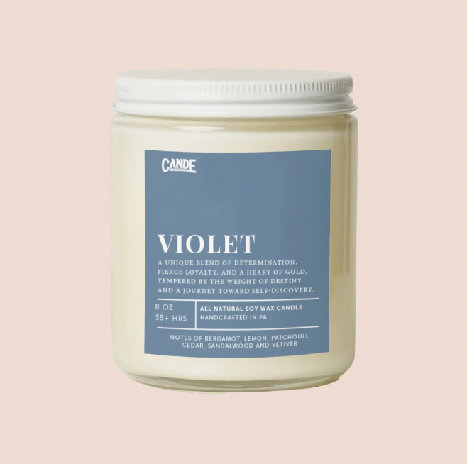 Violet Fourth Wing Bookish Candle