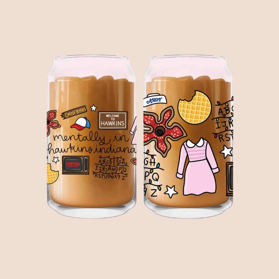 Stranger Things Iced Coffee Glass 16oz