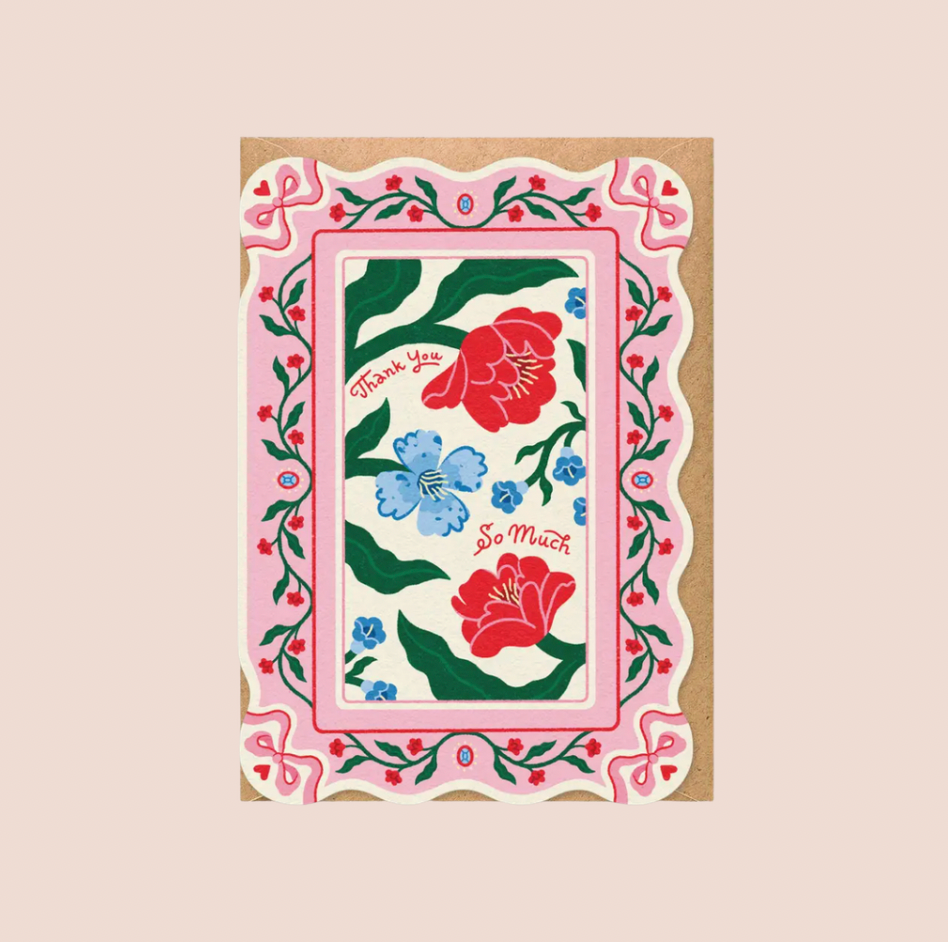 Thank You Floral Pattern Card